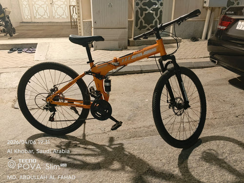 Folding MTB-style bicycle